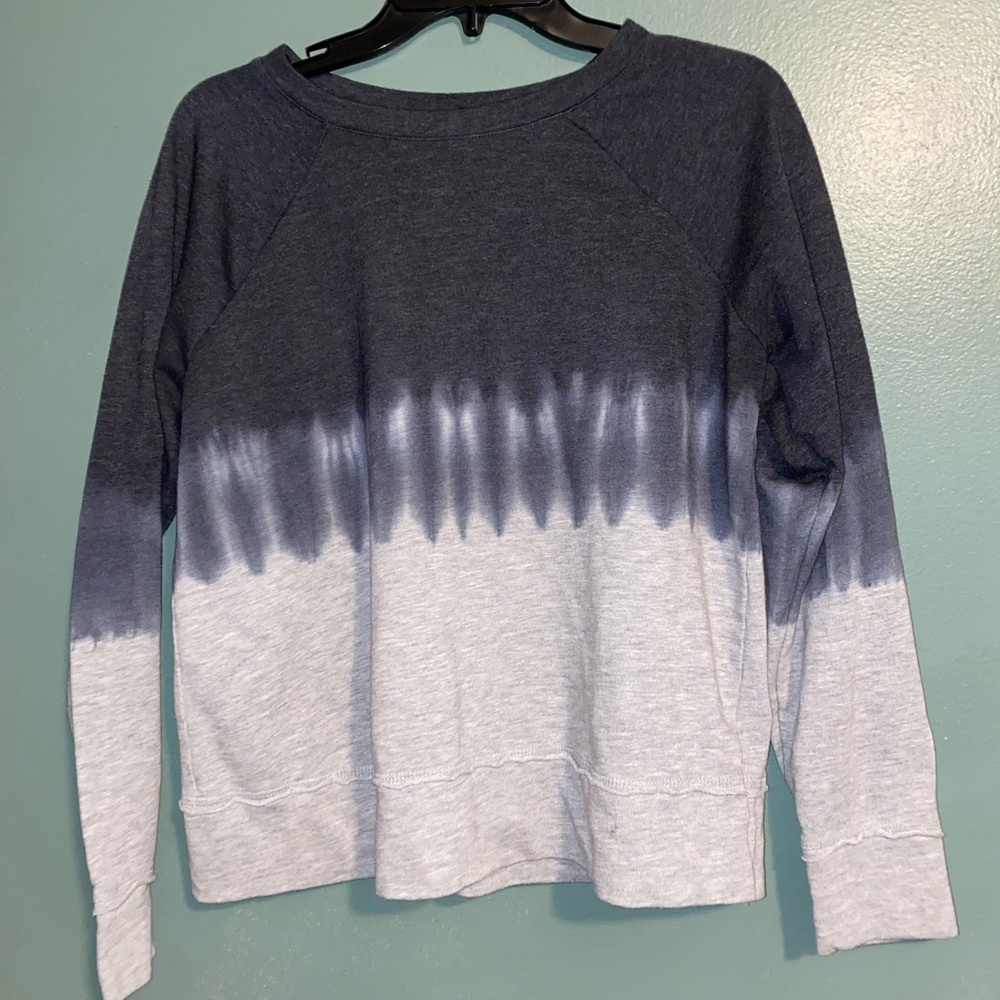 dark and light tie dye long sleeve shirt. size medium small stain on back